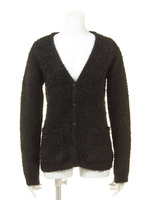 シャギーヤーンニットカーデ/WHT