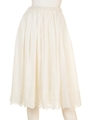 スカラップ ミディアム スカート/WHT