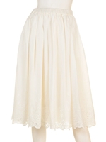 スカラップ ミディアム スカート/WHT