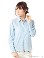 リネンシャツ/ライトブルー