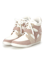 異素材配色ハイカットインヒールスニーカー/ホワイト(503)