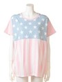 I LOVE USA TOPS/OFF WHITE×RED×BLUE
