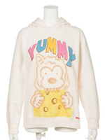 L9769 I LIKEチーズプリントベーシックパーカー/ホワイト