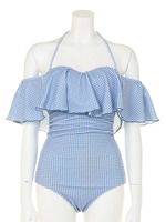 オフショルスイムウェア/PNK