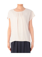 ストーンつきタックギャザーブラウス/イエロー系(031)