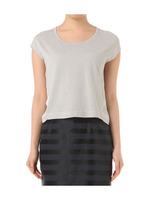 バックサテン&ギャザーラメプルオーバー/シルバー系(006)