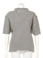 ボーダーボトルネックTOPS/グレー