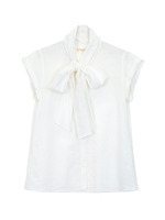 ボウタイブラウス/オフホワイト(003)