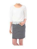 レース×リップルポンチワンピース/グレー(012)