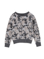 [L]ウールカモフラ柄ジャガードニット/カーキ系(428)