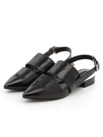 【MODE】カッティングLOWサンダル/ブラック