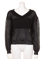 インナーSETシースルーニット/オフホワイト