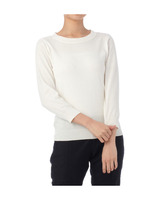 シルクコットンハイゲージニット/ホワイト(001)