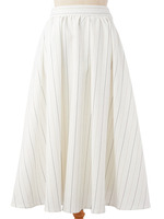 ストライプタックギャザースカート/ミント