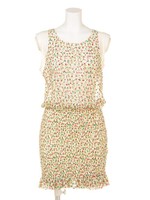 フラワープリントレースワンピース/BLUE