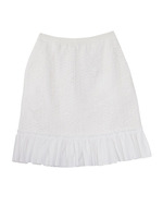 Peony lace skirt/white