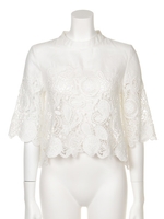 エンブロイダリートップス/WHT