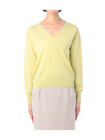 シルクコットンニットプルオーバー/モスグリーン(024)