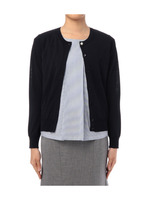 ストライプブラウス+カーディガンセット/オレンジ系(067)