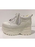 厚底レースアップスニーカー/WHITE COMBI