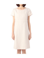 ウェーブヤーンウエスト切り替えワンピース/ベージュ系(051)