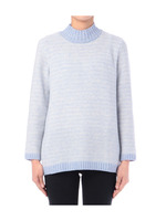 エアヤーンハイネックニット/ブラック(419)