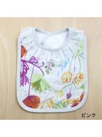 フラワーバードプリント スタイ/ブルー