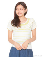 フリルボーダープルオーバー/Yellow