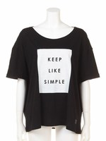 ボックスプリントT/グレー