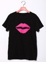 リップTシャツ/BK