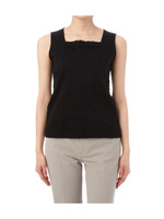 レース使いノースリーブカットソー/ブラック(019)