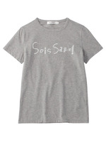 手書きタッチロゴTシャツ/グレー(012)