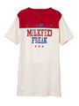 BI COLOR FOOTBALL TEE DRESS FREAK/RED