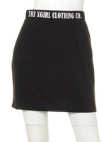 STRETCH ZIP SKIRT/BLACK
