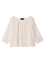 [L]タック&バルーン裾ブラウス/ナチュラル(050)