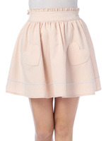 【Tralala】ハートポケット裾ラインスカート/アイボリー