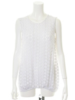 【石田ニコルさん着用】フロントレースドレスタンク/オフホワイト