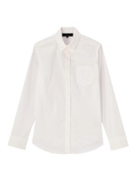 コットンナイロンシンプルシャツ/オフホワイト(003)