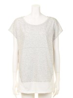 サイドレース切替カットソー/モクグレー