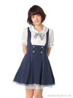 ダブルボタンジャンパードレス/コン