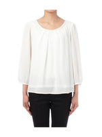 ブレードタック入りブラウス/レモンイエロー(031)