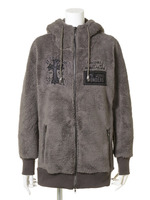 ボアドルマンジップパーカー/グレー