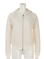 編み上げパーカー/ホワイト