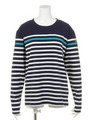 BASIC BORDER L/S TOP/NAVY