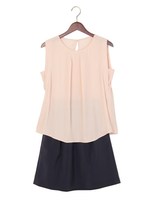 JOC PE N/ノースリーブ×スカート セットアップ /ワンピース/OFF-WHITE