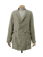 Violet Buffalo Wallows リネン綾デニムコート/グレー(612)