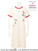 【Little sunny bite×Hello kitty】hello kitty ringer tee dress/WHITE