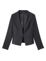 ノーカラー切り替えジャケット/ベージュ系(053)