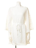 レース　チュニック/ホワイト