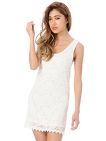 裾スカラレースワンピース/WHITE